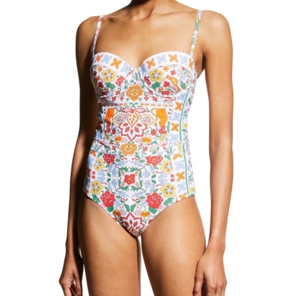 NWT Tory Burch Lipsi Printed One Piece Swimsuit S - Picture 1 of 7